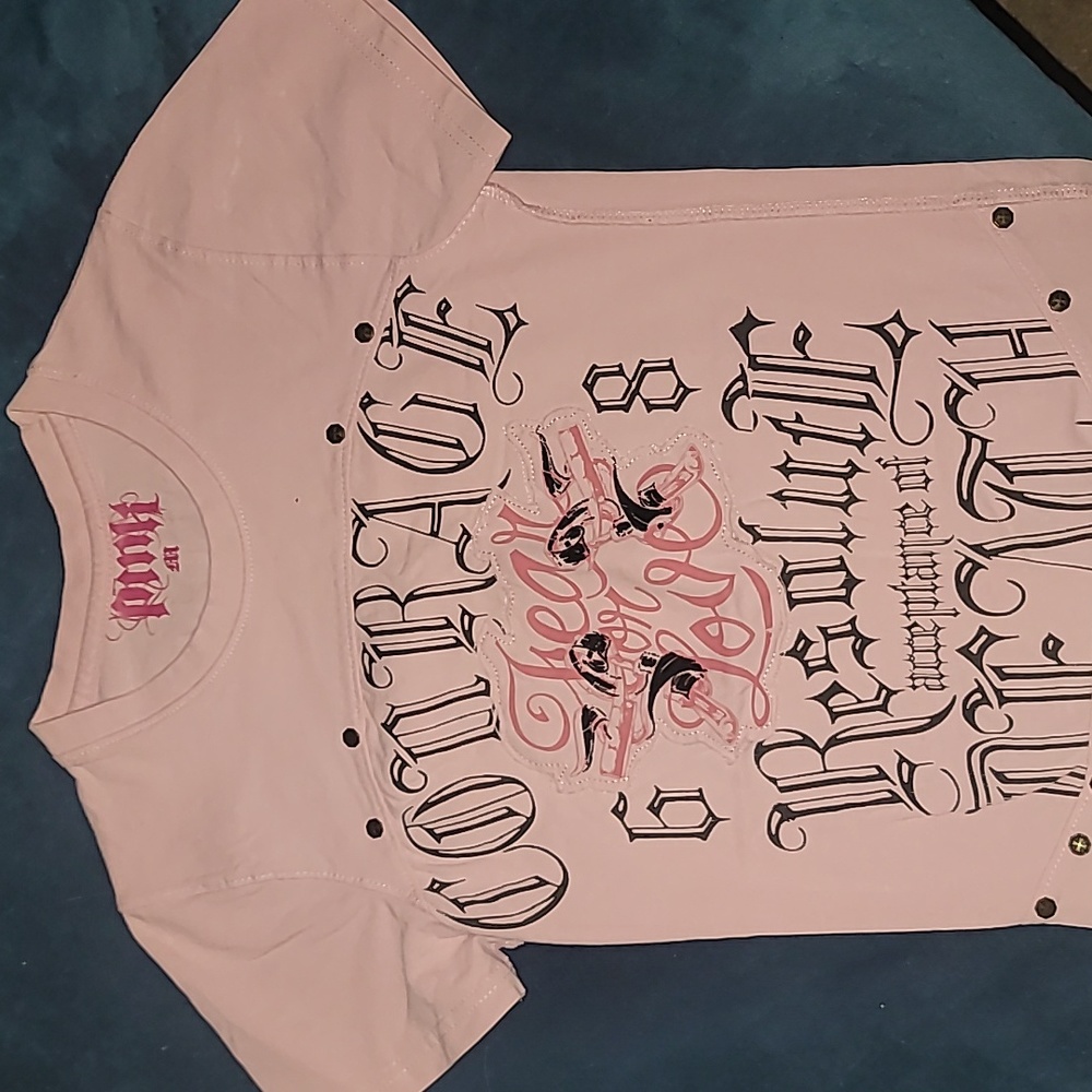 Pink label shirt